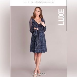 Seraphine maternity and nursing dress 100% silk